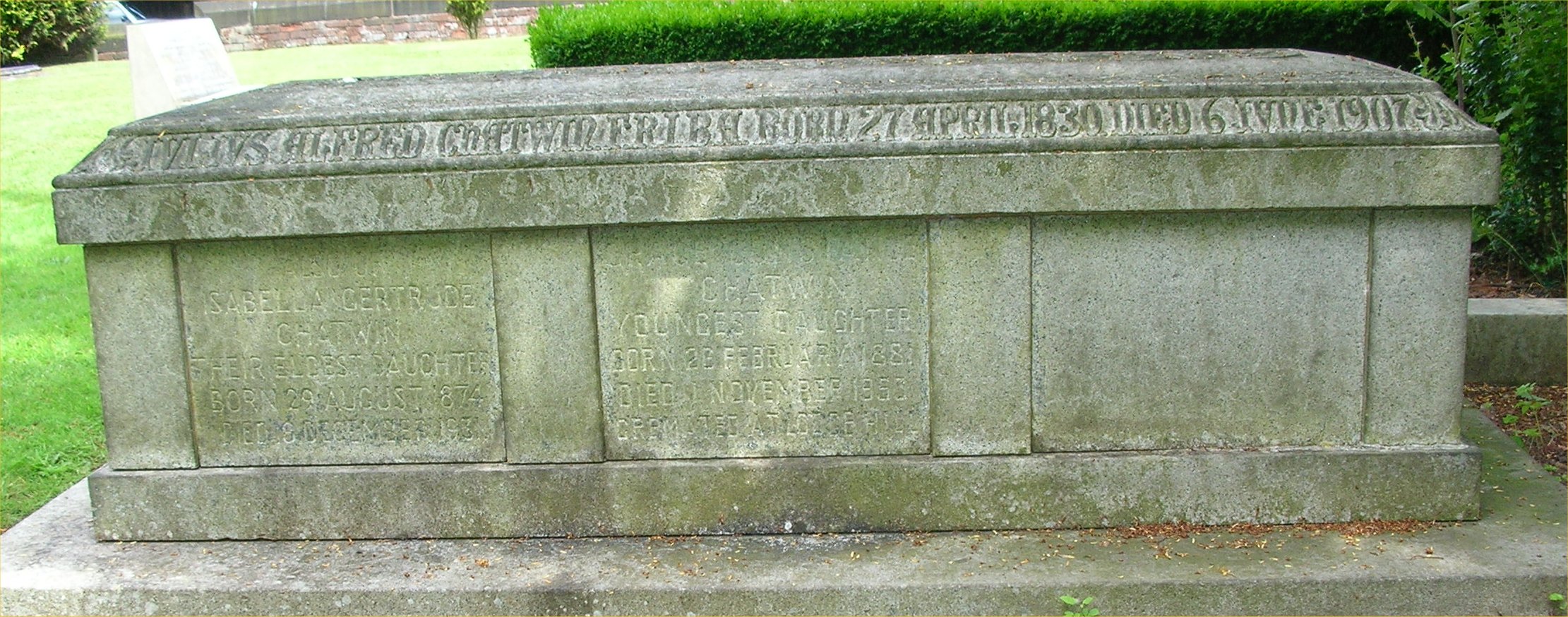 Monuments To William Hoddinott, Jane Bellis, Catherine Chavasse And J A Chatwin Approximately 30 Feet North West Of Church Of St Bartholomew In The Churchyard