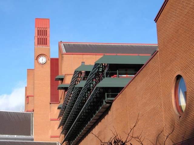 Exterior of British Library in Camden, London